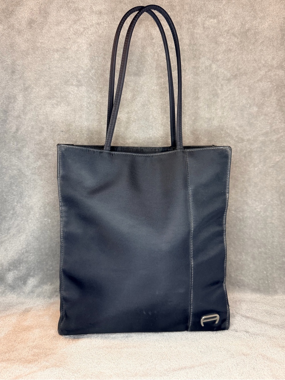 Etienne Aigner Black Tote with Subtle Metal Accent - Picture 1 of 9